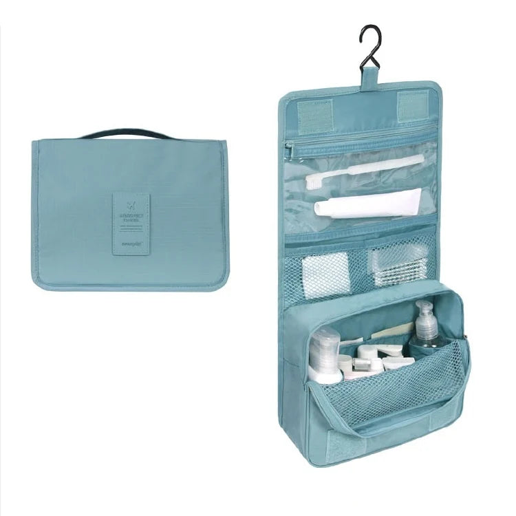 Toiletry Bag Waterproof Hanging Hook & Multiple Compartments
