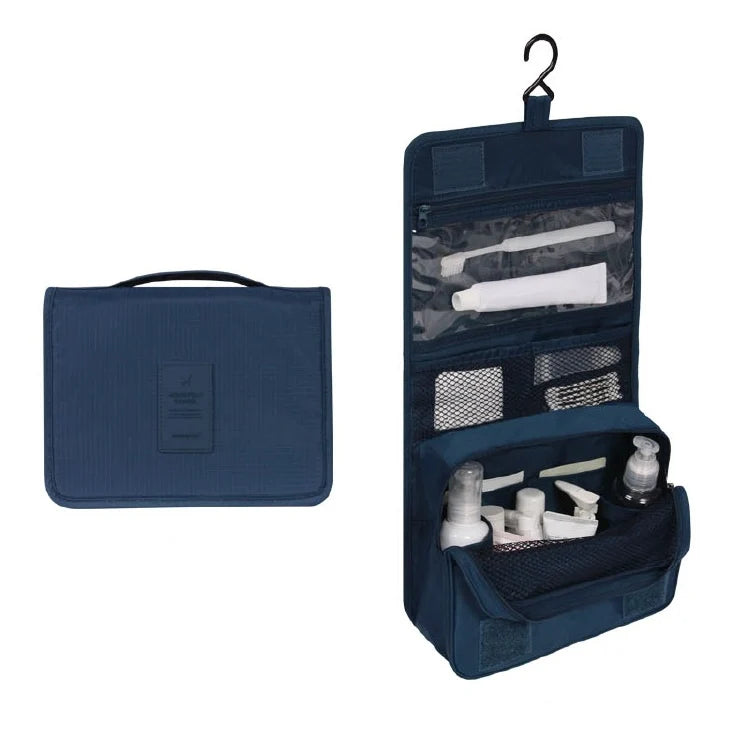 Toiletry Bag Waterproof Hanging Hook & Multiple Compartments