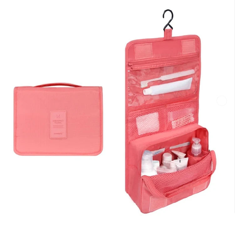 Toiletry Bag Waterproof Hanging Hook & Multiple Compartments