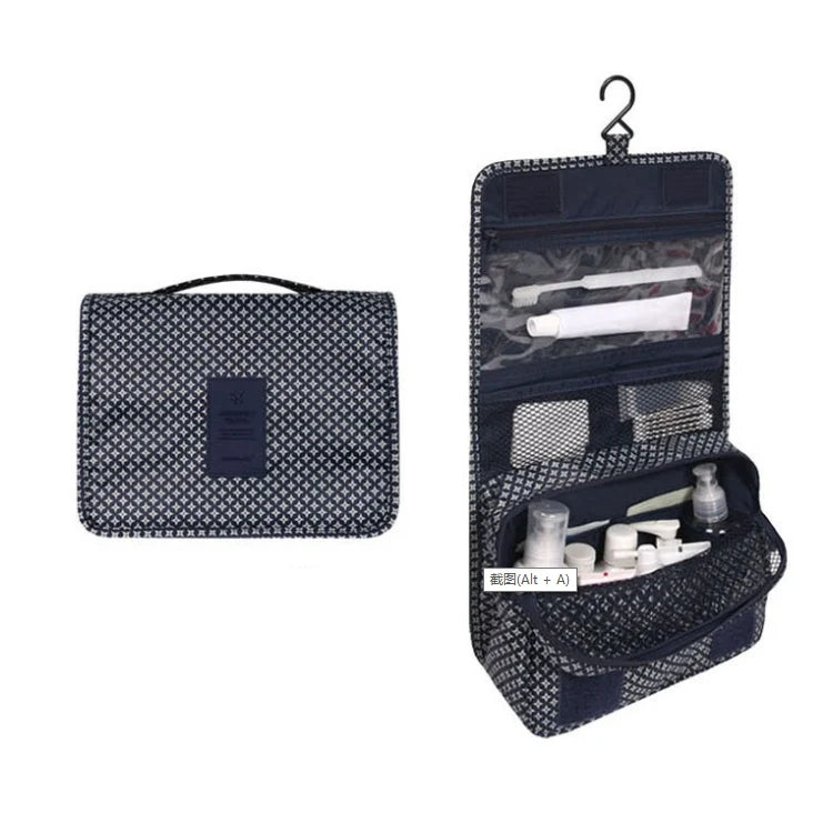 Toiletry Bag Waterproof Hanging Hook & Multiple Compartments