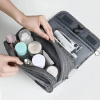 Toiletry Bag Wide-Opening Hanging Hook Oxford Fabric