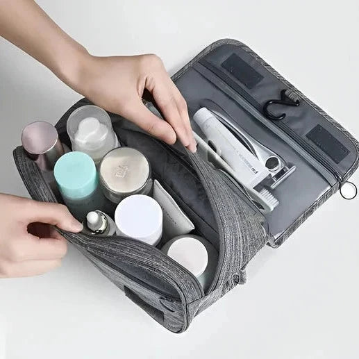 Toiletry Bag Wide-Opening Hanging Hook Oxford Fabric