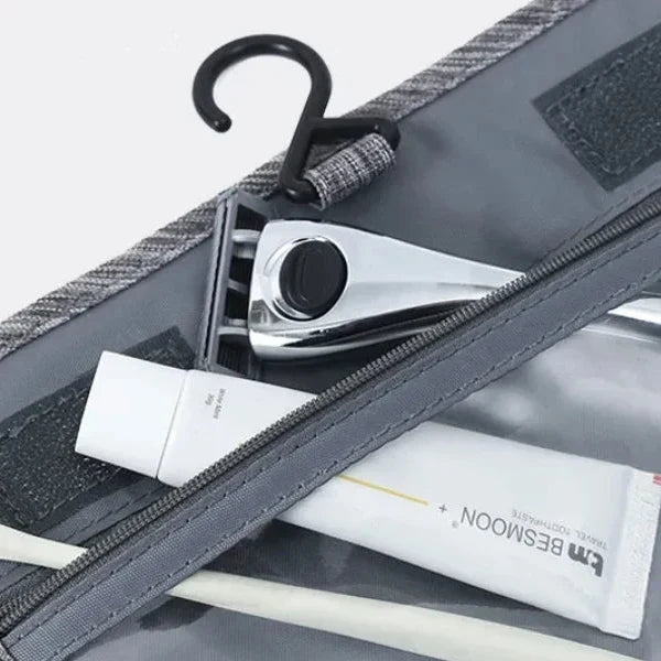 Toiletry Bag Wide-Opening Hanging Hook Oxford Fabric
