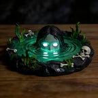 Tombstone Lamp Polyresin LED Glowing Eyes