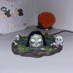 Tombstone Lamp Polyresin LED Glowing Eyes