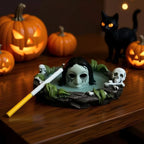 Tombstone Lamp Polyresin LED Glowing Eyes