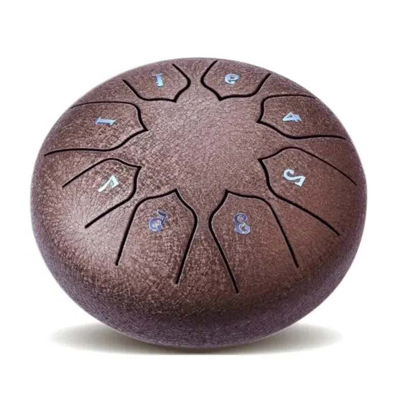 Tongue Drum 8-Tone Pre-Tuned Compact With Mallets