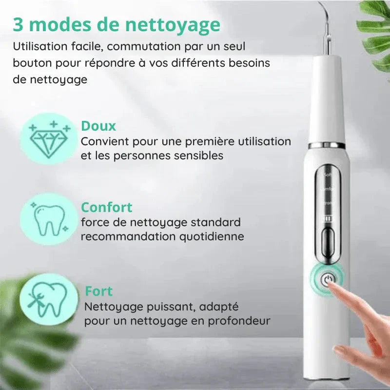 Tooth Cleaner Ultrasonic USB Rechargeable Three Modes