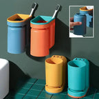 Toothbrush Holder Self-Adhesive Multi-Function Hygienic Drip Tray