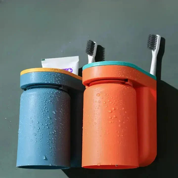 Toothbrush Holder Self-Adhesive Multi-Function Hygienic Drip Tray
