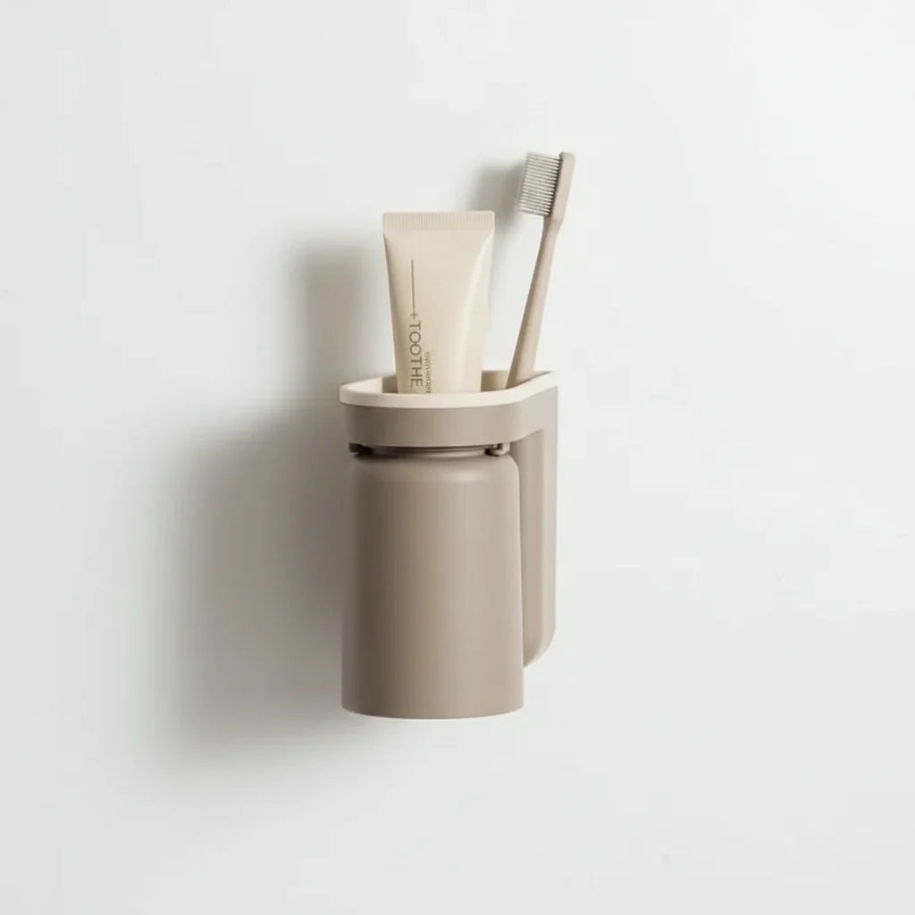 Toothbrush Holder Self-Adhesive Upside-Down Magnetic Cup