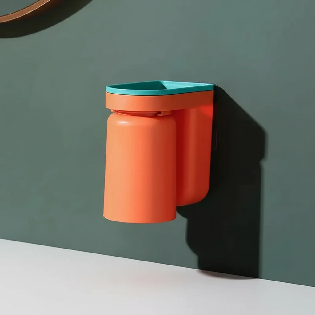 Toothbrush Holder Self-Adhesive Upside-Down Magnetic Cup