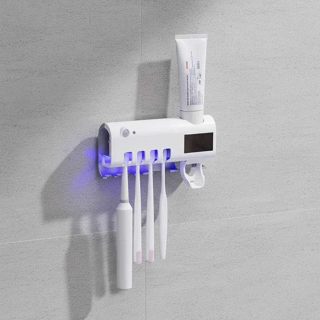 Toothbrush Sanitizer UV Disinfection Wall-Mount Solar & USB