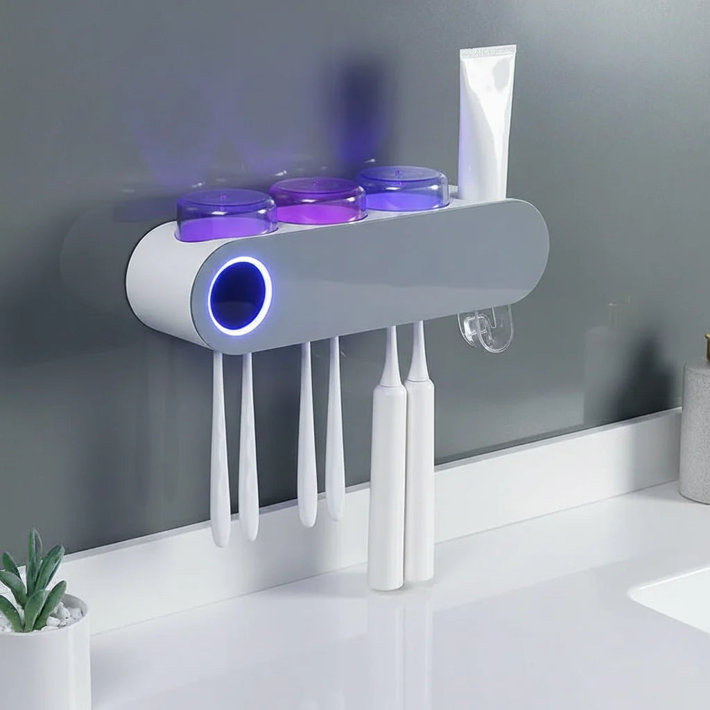 Toothbrush UV Sanitizer Wall-Mounted USB-C Rechargeable