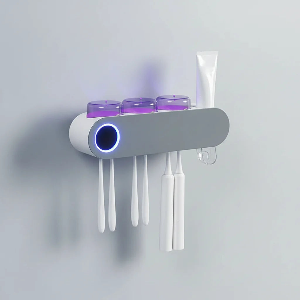 Toothbrush UV Sanitizer Wall-Mounted USB-C Rechargeable