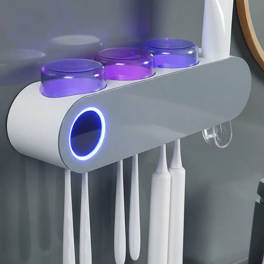 Toothbrush UV Sanitizer Wall-Mounted USB-C Rechargeable