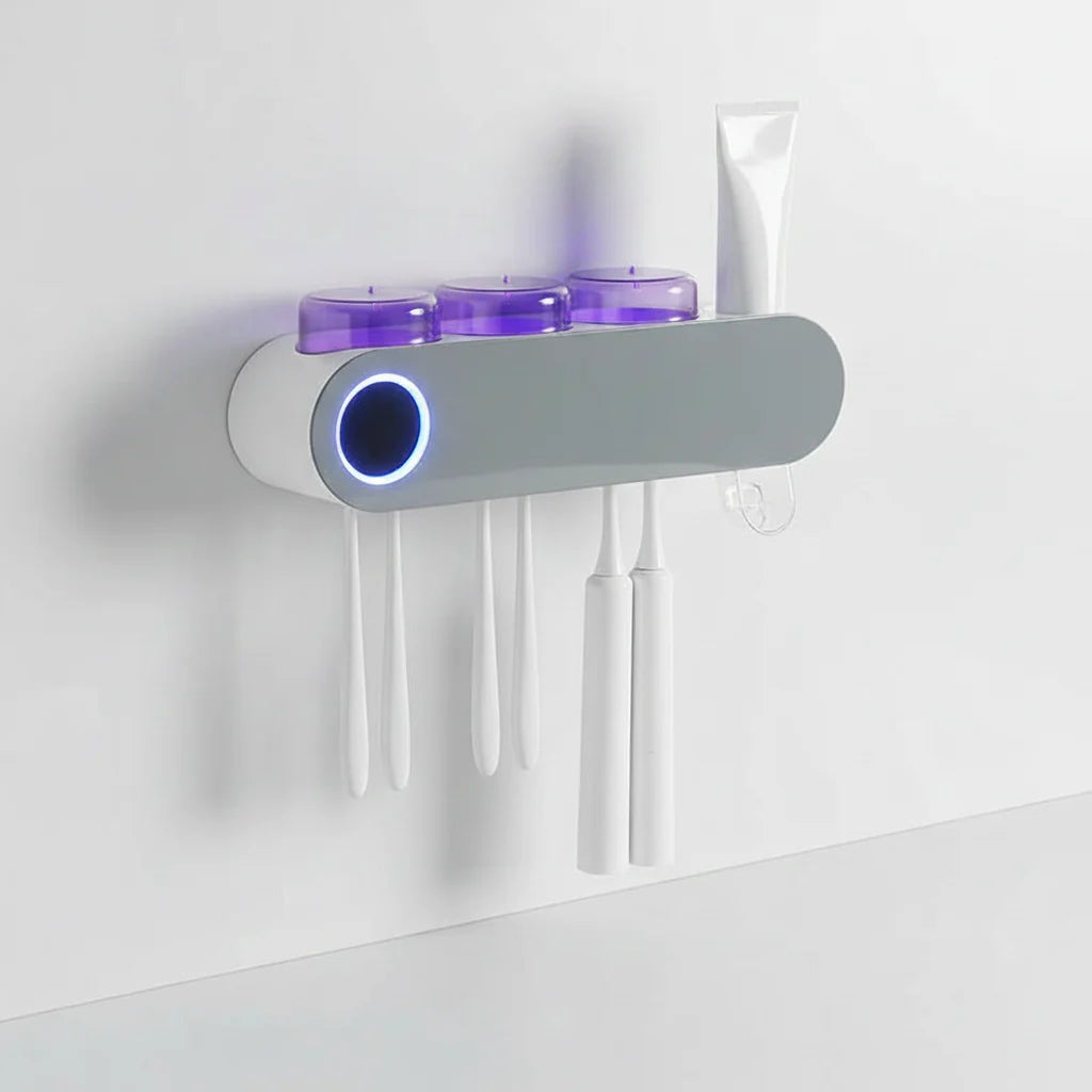 Toothbrush UV Sanitizer Wall-Mounted USB-C Rechargeable