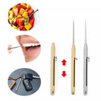 Toothpick Telescopic Metal Keychain Case