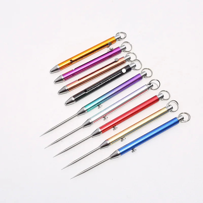Toothpick Telescopic Metal Keychain Case