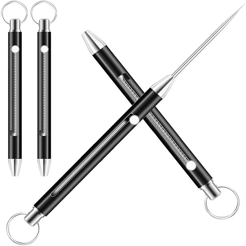 Toothpick Telescopic Metal Keychain Case