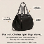 Tote Bag Convertible Shoulder-To-Backpack 15 Pockets Water-Resistant Nylon