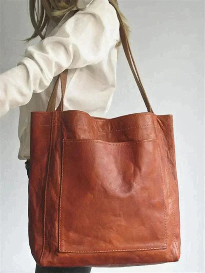 Tote Bag PU Leather Spacious Interior