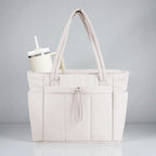 Tote Bag Padded Laptop Sleeve 15.6in & Tumbler Pocket