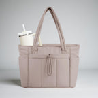 Tote Bag Padded Laptop Sleeve 15.6in & Tumbler Pocket
