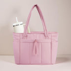 Tote Bag Padded Laptop Sleeve 15.6in & Tumbler Pocket