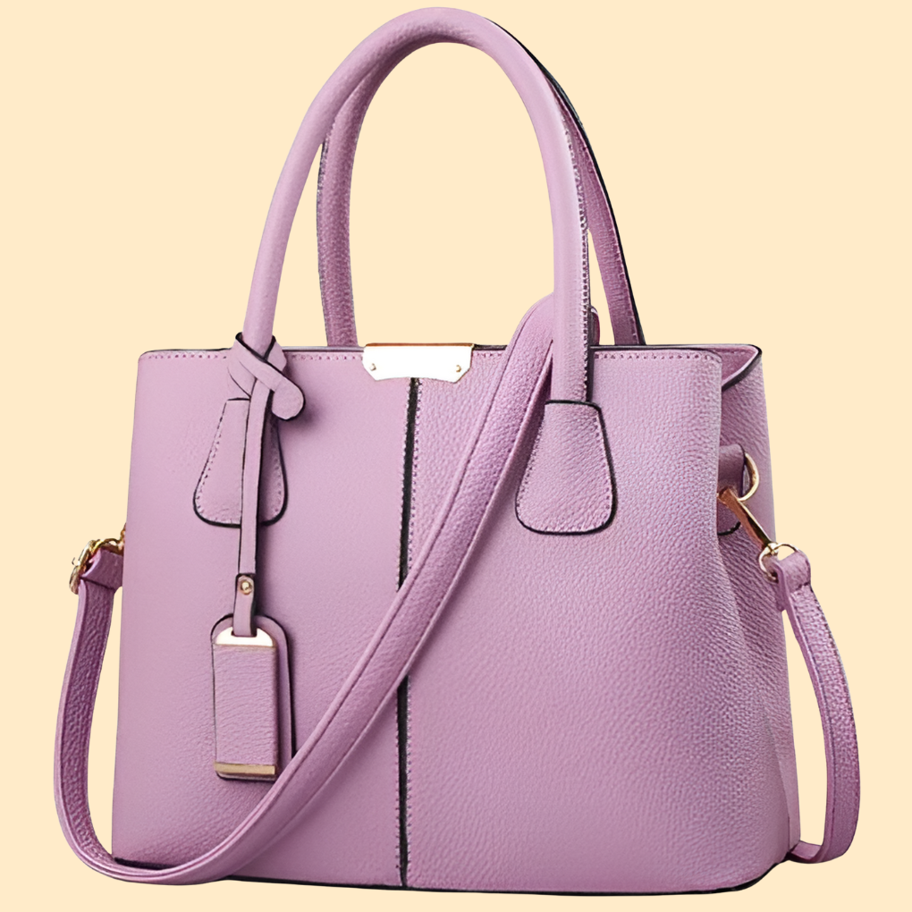 Tote Bag Pebbled Leather Adjustable Crossbody Strap Spacious Interior