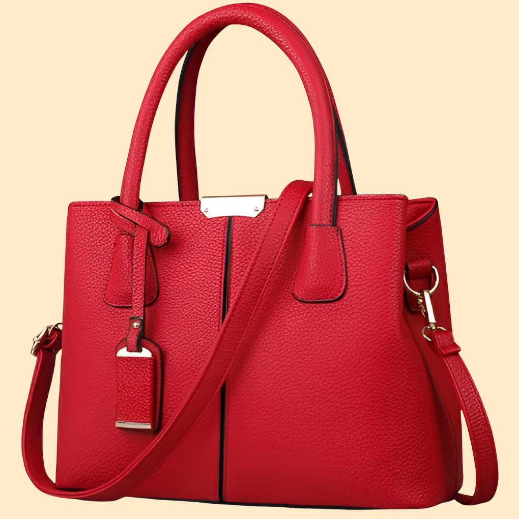 Tote Bag Pebbled Leather Adjustable Crossbody Strap Spacious Interior