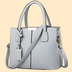 Tote Bag Pebbled Leather Adjustable Crossbody Strap Spacious Interior
