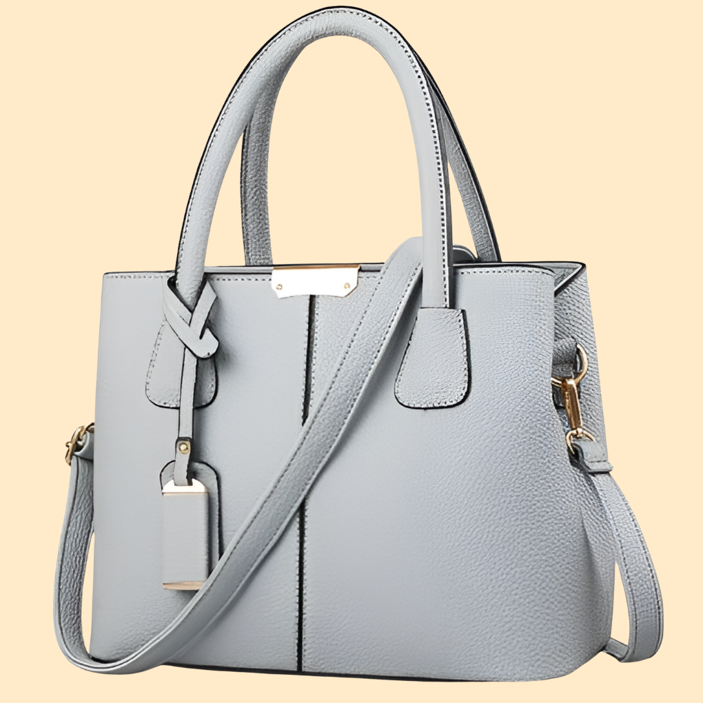 Tote Bag Pebbled Leather Adjustable Crossbody Strap Spacious Interior