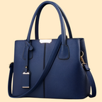 Tote Bag Pebbled Leather Adjustable Crossbody Strap Spacious Interior