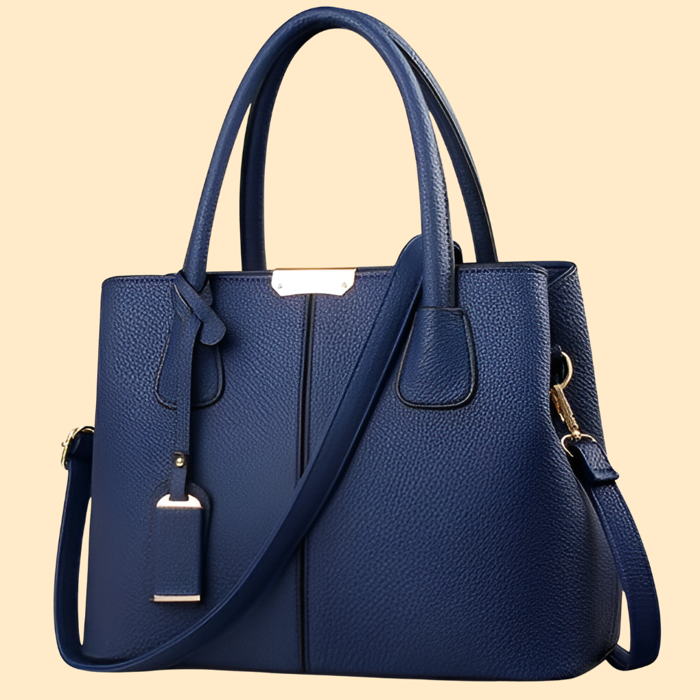Tote Bag Pebbled Leather Adjustable Crossbody Strap Spacious Interior