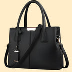 Tote Bag Pebbled Leather Adjustable Crossbody Strap Spacious Interior