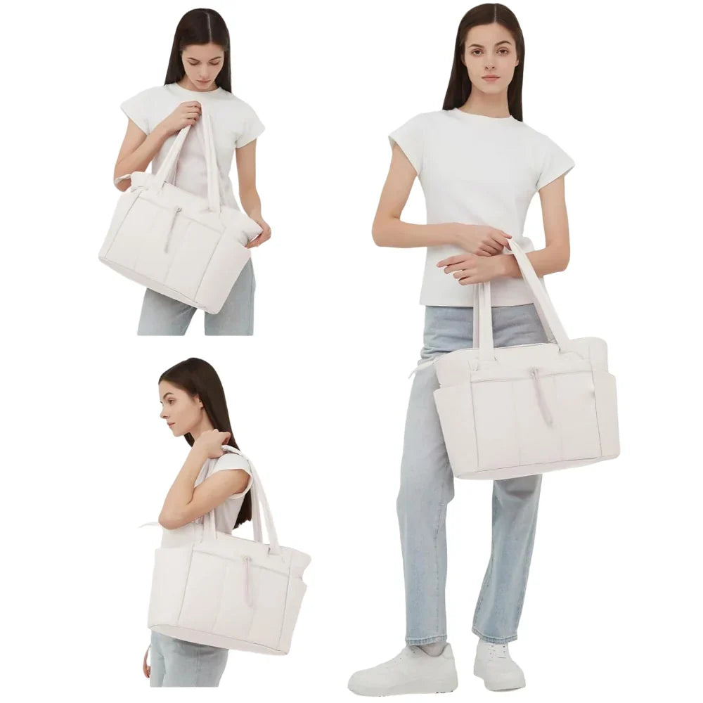 Tote Bag Quilted Puffer 15.6 Inch Laptop Sleeve