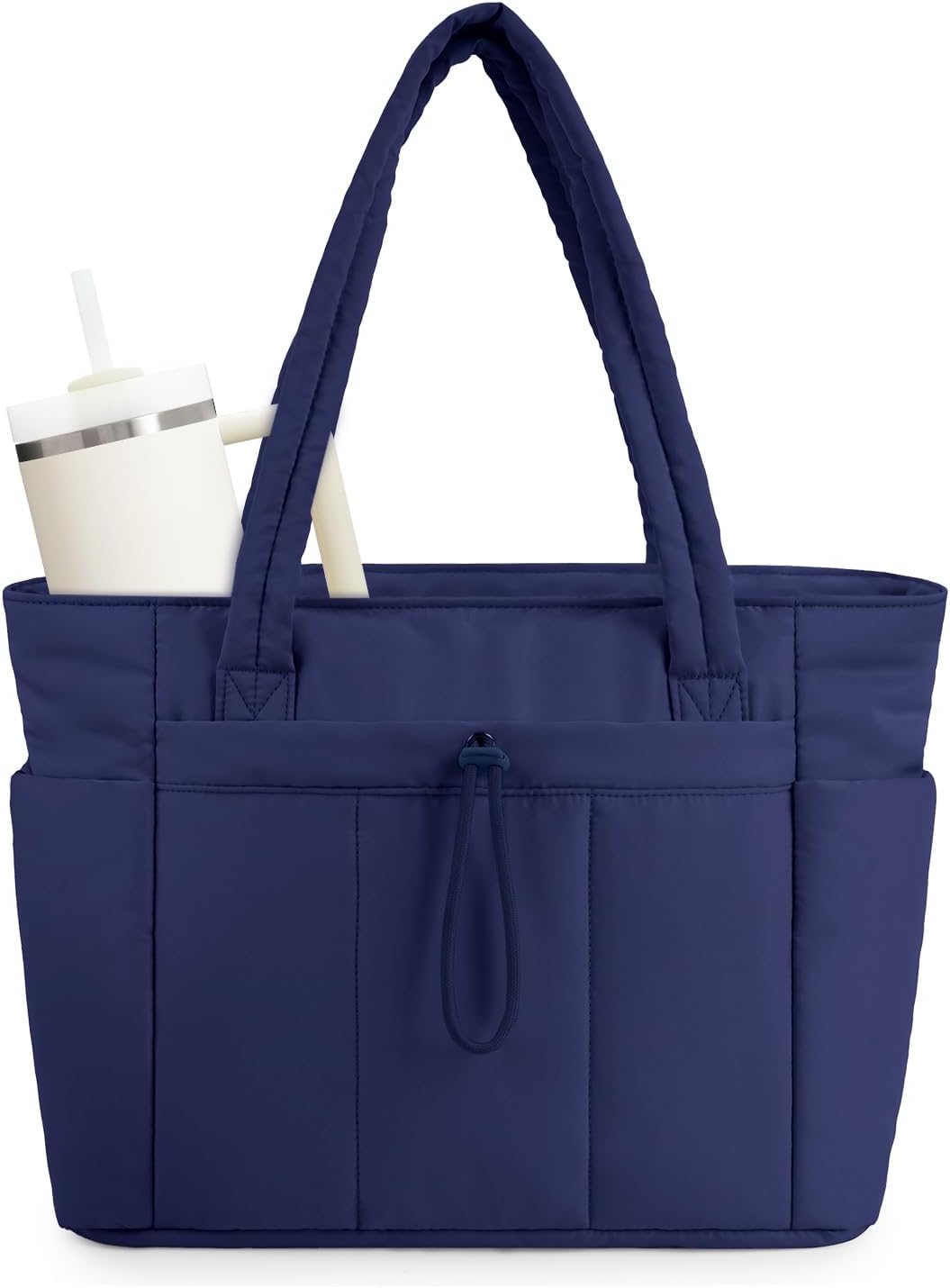 Tote Bag Quilted Puffer Water-Resistant Padded Laptop Sleeve