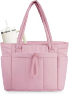 Tote Bag Quilted Puffer Water-Resistant Padded Laptop Sleeve
