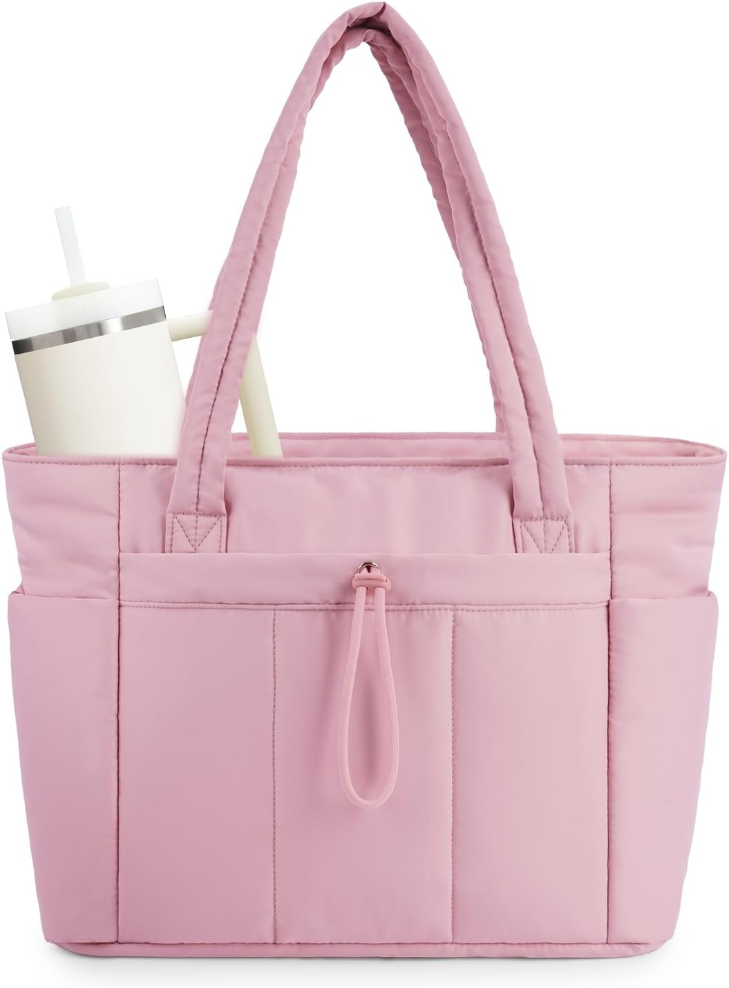 Tote Bag Quilted Puffer Water-Resistant Padded Laptop Sleeve