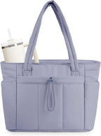 Tote Bag Quilted Puffer Water-Resistant Padded Laptop Sleeve