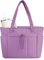 Tote Bag Quilted Puffer Water-Resistant Padded Laptop Sleeve