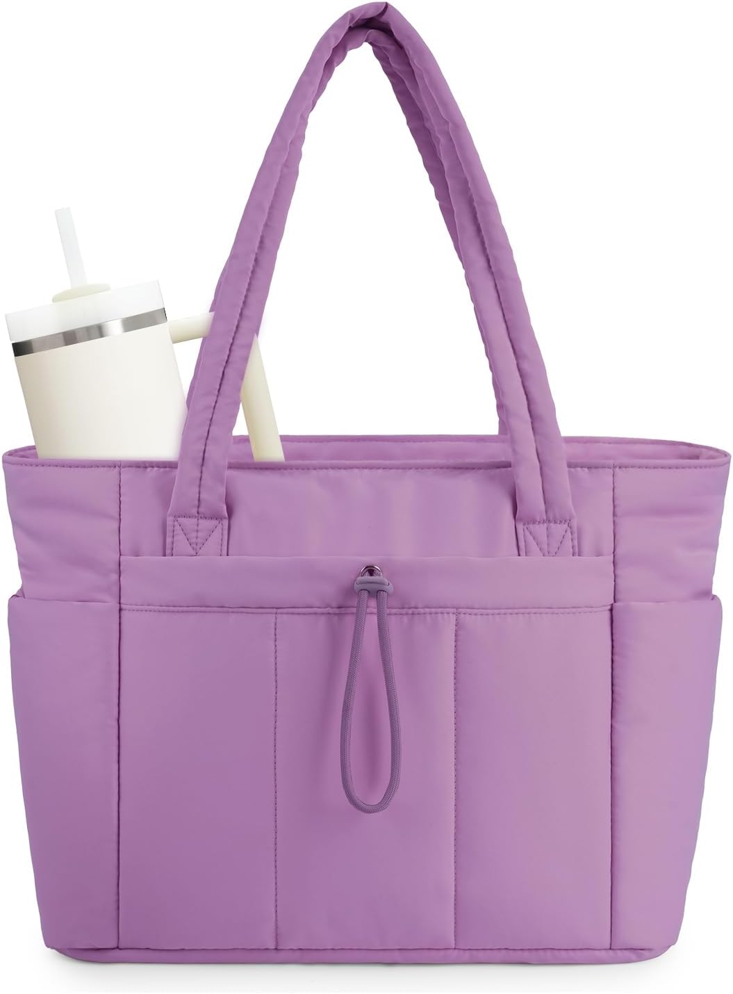 Tote Bag Quilted Puffer Water-Resistant Padded Laptop Sleeve