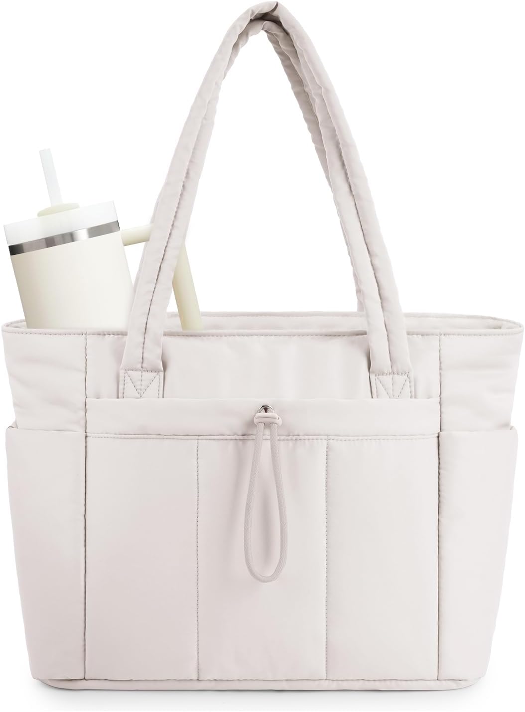 Tote Bag Quilted Puffer Water-Resistant Padded Laptop Sleeve