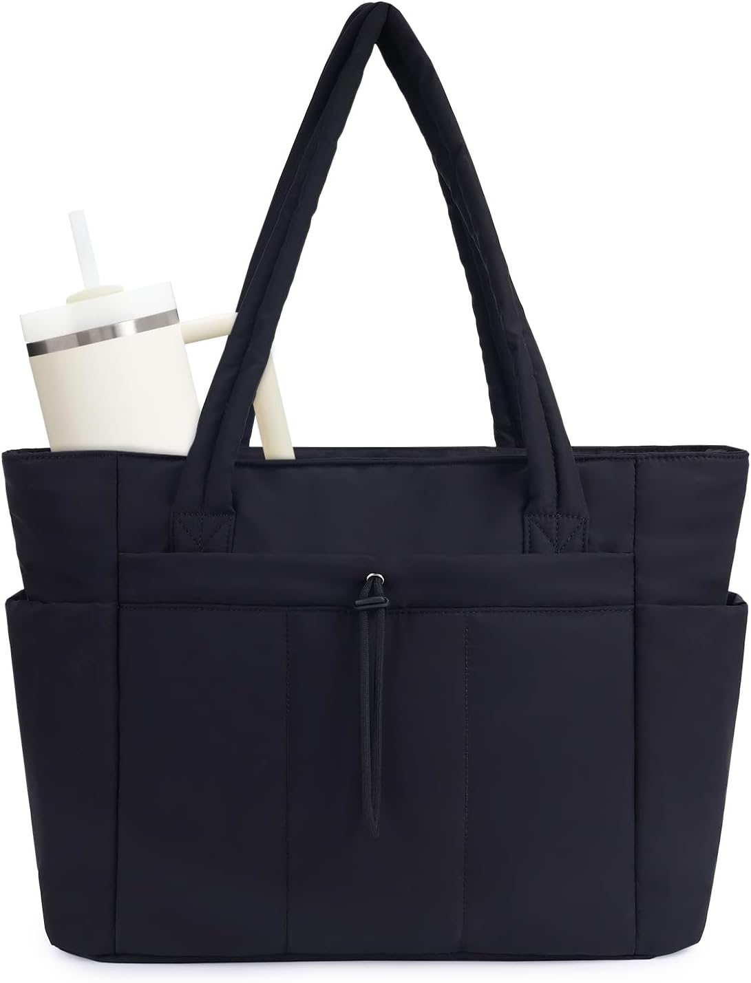 Tote Bag Quilted Puffer Water-Resistant Padded Laptop Sleeve