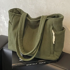 Tote Bag Ribbed Corduroy & Roomy Interior