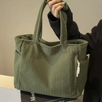 Tote Bag Ribbed Corduroy & Roomy Interior