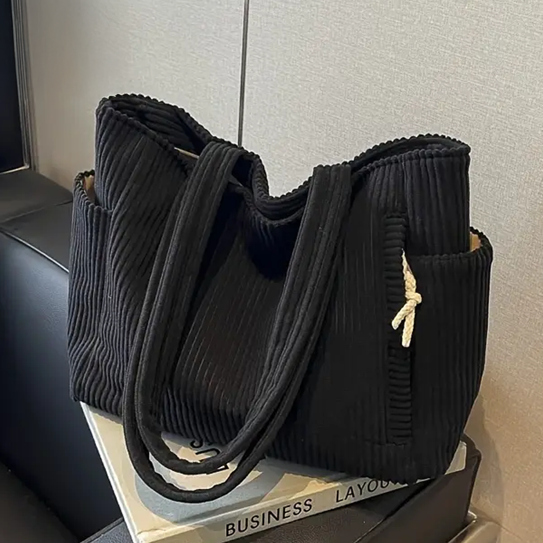 Tote Bag Ribbed Corduroy & Roomy Interior