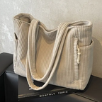 Tote Bag Ribbed Corduroy & Roomy Interior