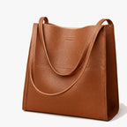 Tote Bag Structured Base Pebbled Vegan Leather
